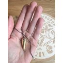 Pendel Messing versilberter Ring an Schnur 35 mm 13 g Kegel