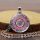 Mandala Anh&auml;nger &Oslash; 27 mm Vintage mit Halskette 28 cm Glas-Kuppel spirituell psychedelisches Mosaik Yoga Meditation Psychedelic Art Schmuck | Esoterik Geschenke