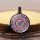 Mandala Anh&auml;nger &Oslash; 27 mm Vintage mit Halskette 28 cm Glas-Kuppel spirituell psychedelisches Mosaik Yoga Meditation Psychedelic Art Schmuck | Esoterik Geschenke